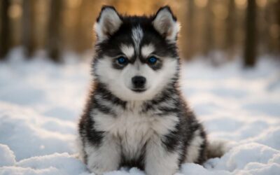 Meet the dog husky puppy: curious, energetic, and ready for adventures.