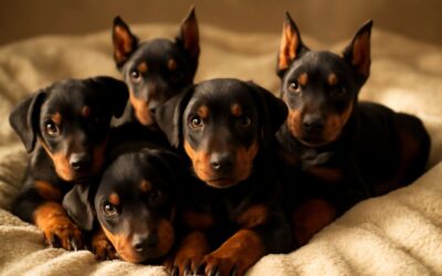 Cuddle-ready doberman dog puppies are fearless, affectionate companions for active families.