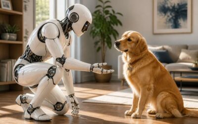 Robot and dog join forces to transform home security.